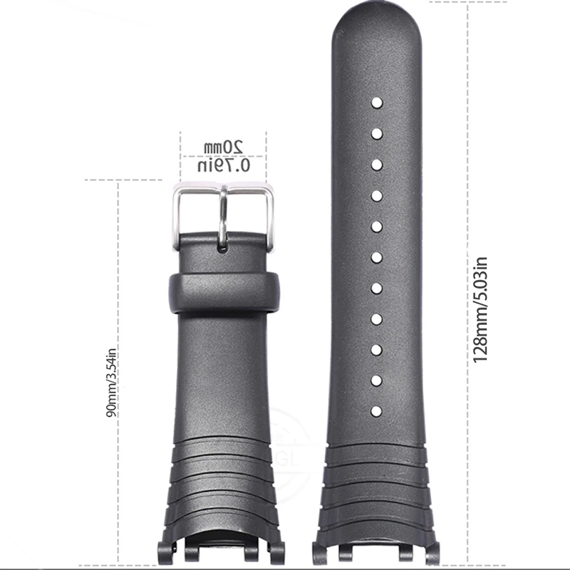 Pulseira de Borracha para Pulseira Masculina Pulseira de Relógio Impermeável Ferramenta de Fivela Adequado para Suunto Vector Esportes ao ar Livre - Image 6