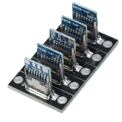USB Type C Socket with Screw Fixing Plate - Pack of 5 Female Connectors (4Pin - 5pcs)