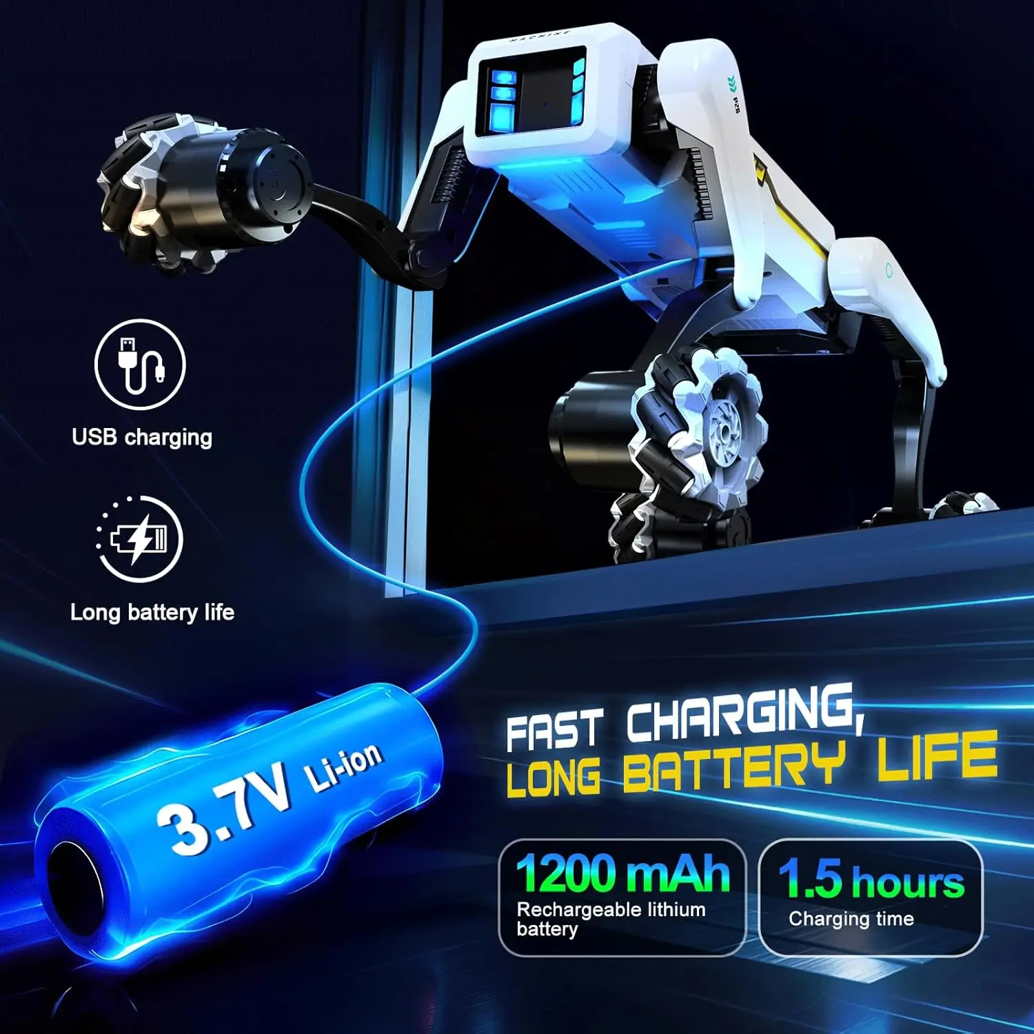 Chien robot RC intelligent programmable avec tir et marche bionique