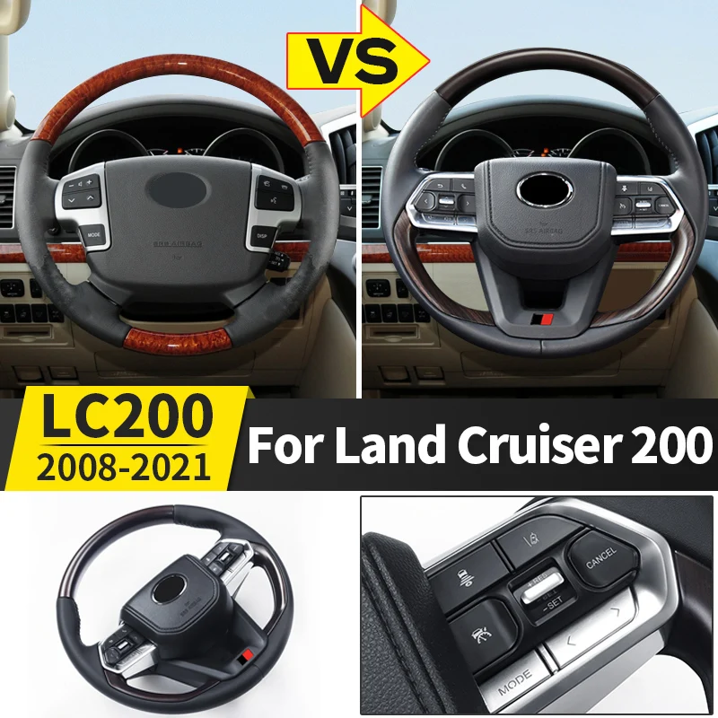 For Toyota Land Cruiser 200 2008- Upgrade Lc300 Steering Wheel Assembly LC200 Interior Modification Accessories Replacement