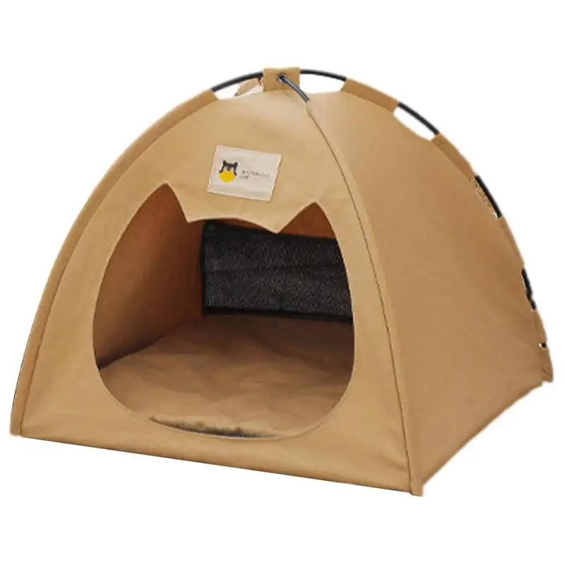 

Складная кровать-домик для собак, коврик для маленьких и средних собак, кошек, зимняя теплая кровать для кошек, покрытая Лежанка для питомца со съемной подушкой