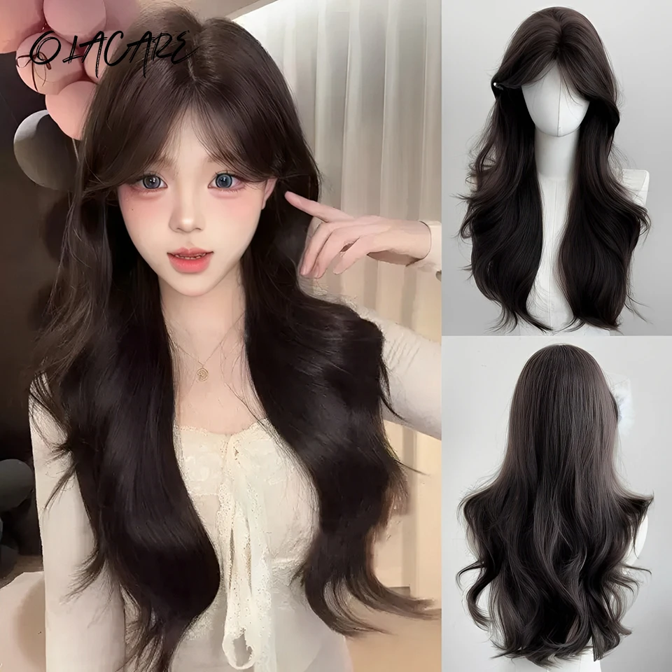 Black Brown Synthetic Lace Front Wig for Women