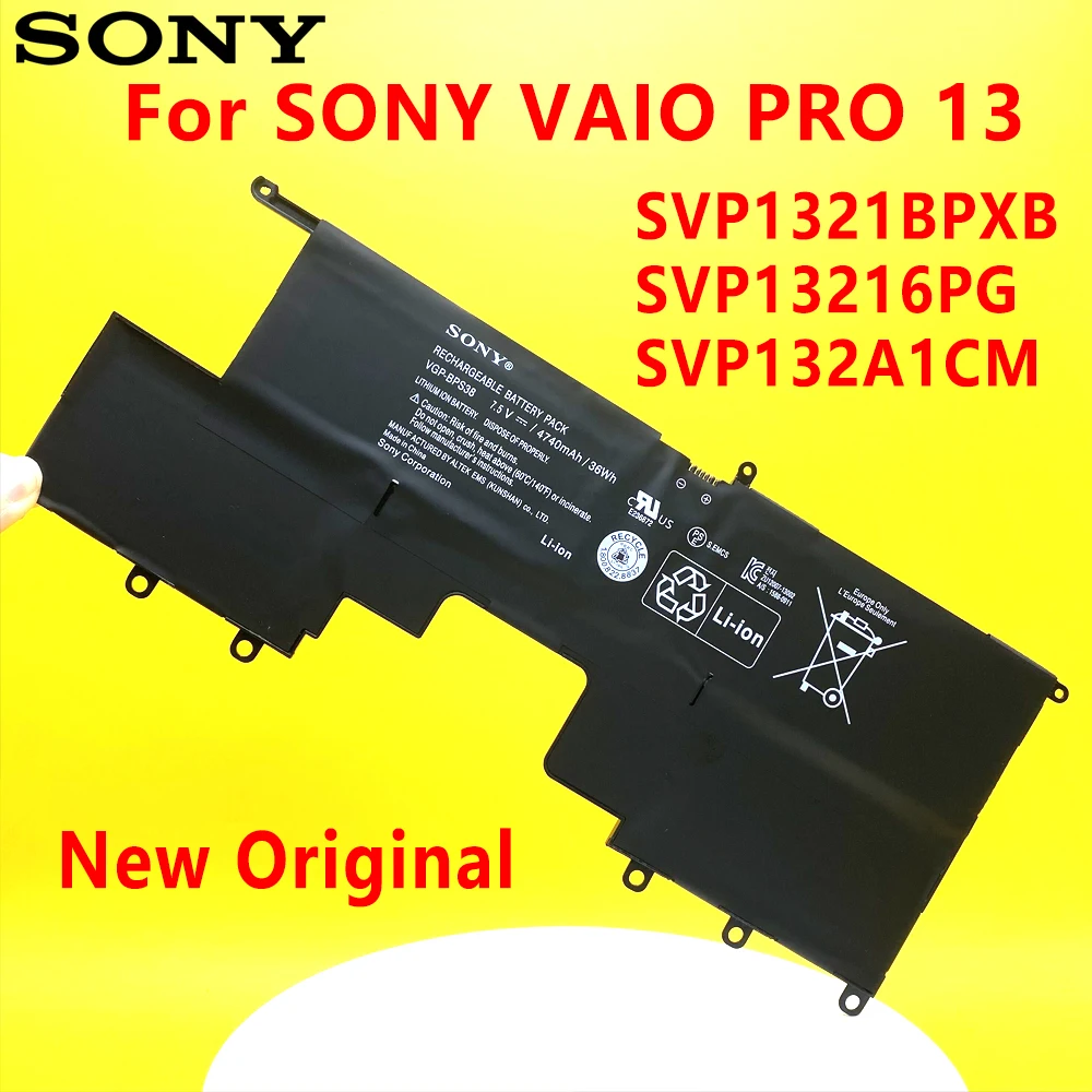 Новый оригинальный аккумулятор для ноутбука SONY VAIO PRO 13 SVP1321BPXB SVP13216PG SVP132A1CM BPS38 4740