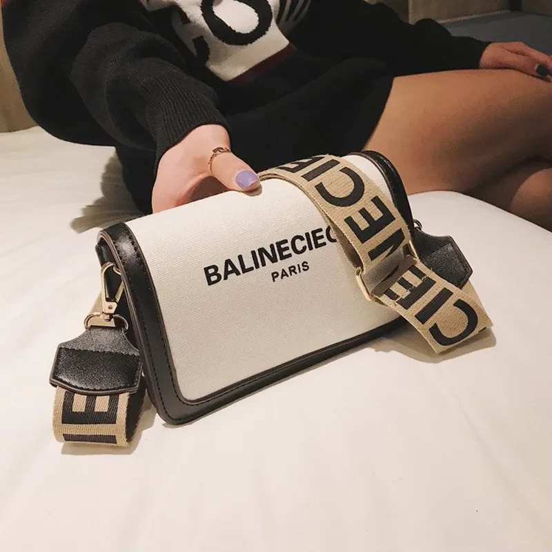 

Versatile Wide Letter Shoulder Fashion Crossbody Women Luxury Messenger Casual Purse Bags Women Designer For Handbags Bags Strap