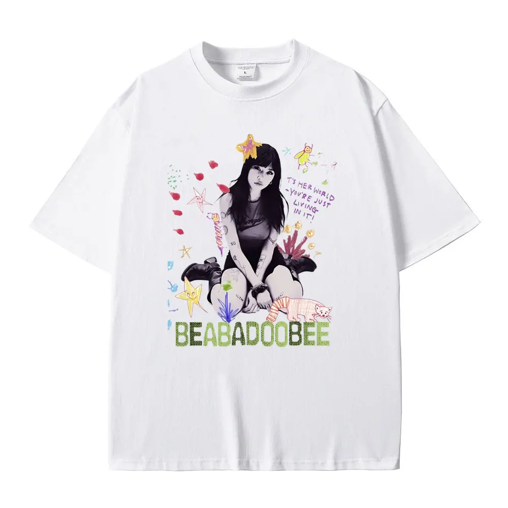 

Singer Beabadoobee Beatopia Album Print T-shirt Men Women Hip Hop Oversized Tshirt Men's Aesthetic Fashion Trend Tees Streetwear