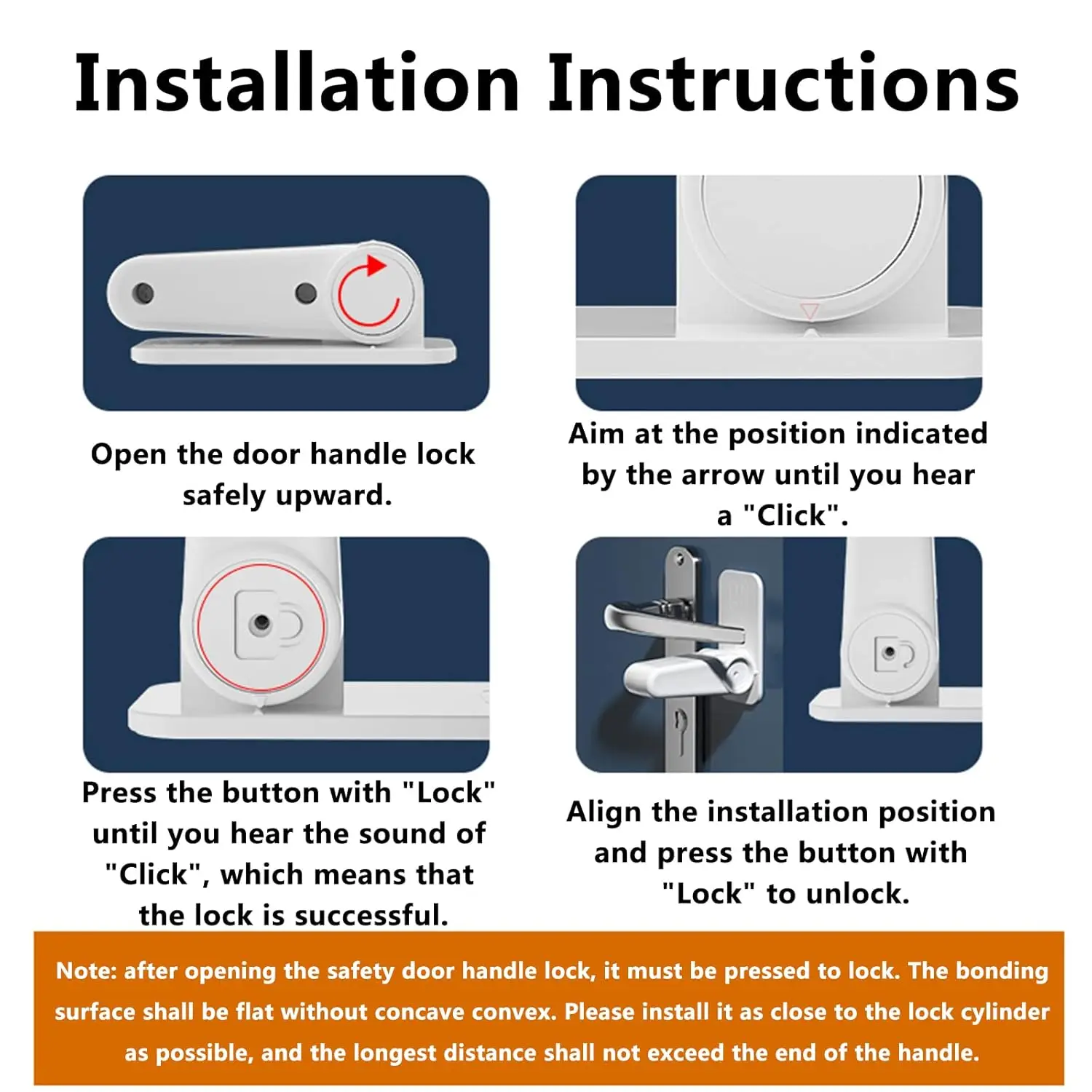 Child Safety Locks Multi-Function Door Handle Oven Drawer Lock Easy Installation Versatile Protection for Home Security