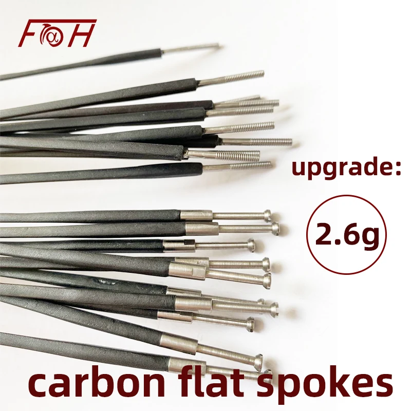 Carbon Flat Spokes2.6g Straight Pull Spokes Upgrade New Road Bicycle
