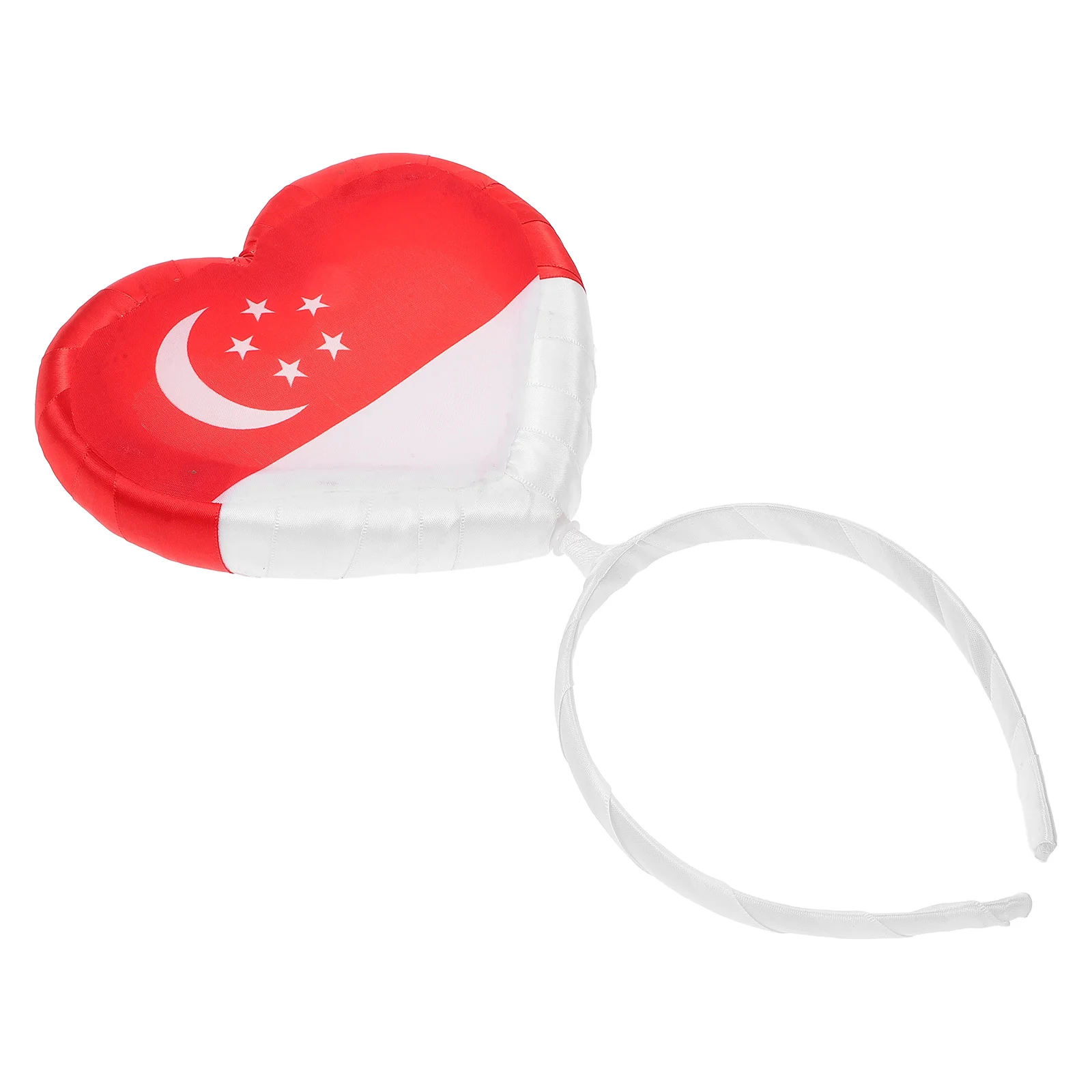 

Heart Headband Party Hair Hoop Sports Tie Football Headpiece Flag Prom Soccer Game