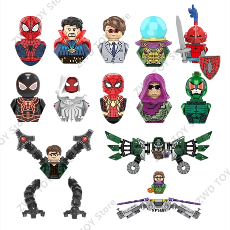 

Disney Marvel Superheroes Spider-Man Venom Mini Action Figures Bricks Building Blocks Classic Movie Doll Model Kids Toys Gift