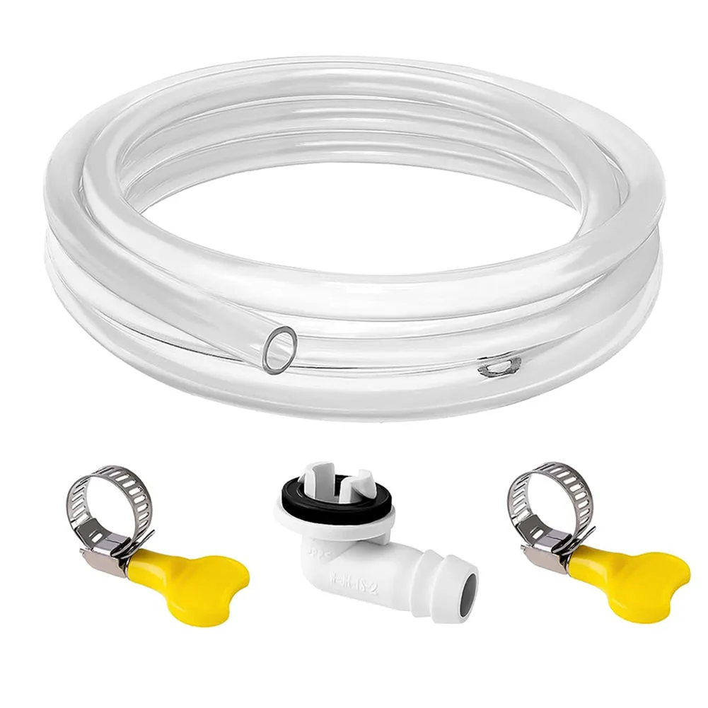 

3/6FT Air Conditioner Drain Hose Pipe Split Kit Universal AC Drain Hose Drain Pipe Replacement With Hose Connector And Clamp