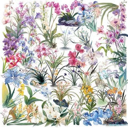 50pcs Aesthetic Floral Waterproof Stickers (SLP111)