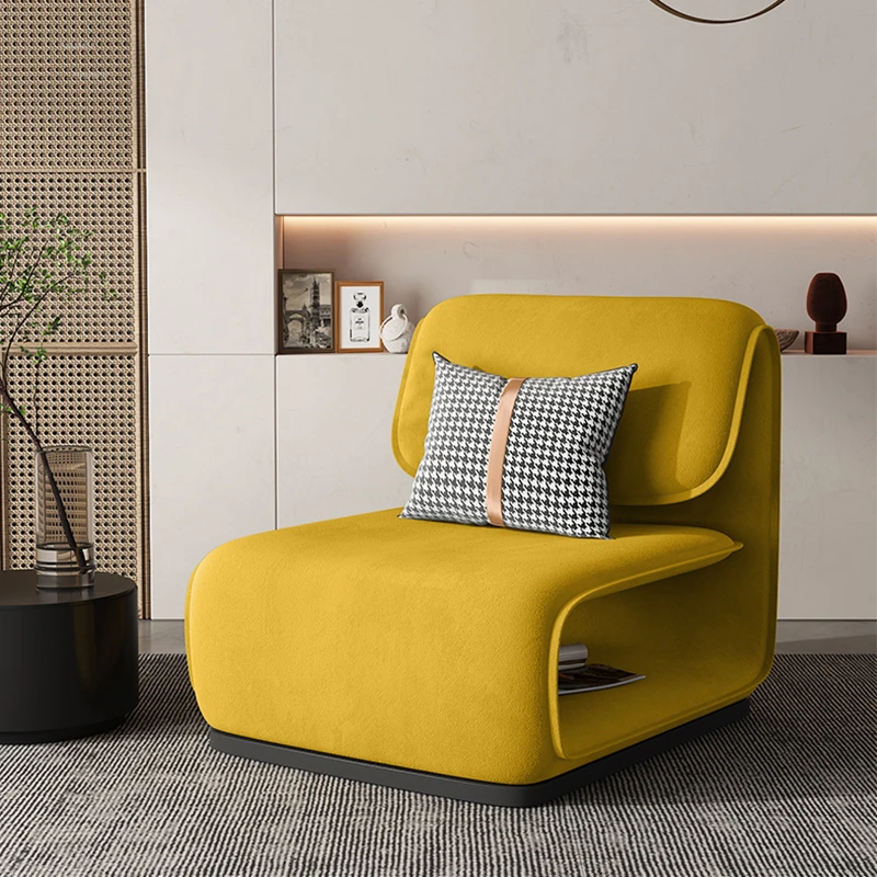 

Nordic Flannel Living Room Chairs Creative Living Room Furniture Home Bedroom Study Back Chair Designer Hotel Leisure Sofa Chair
