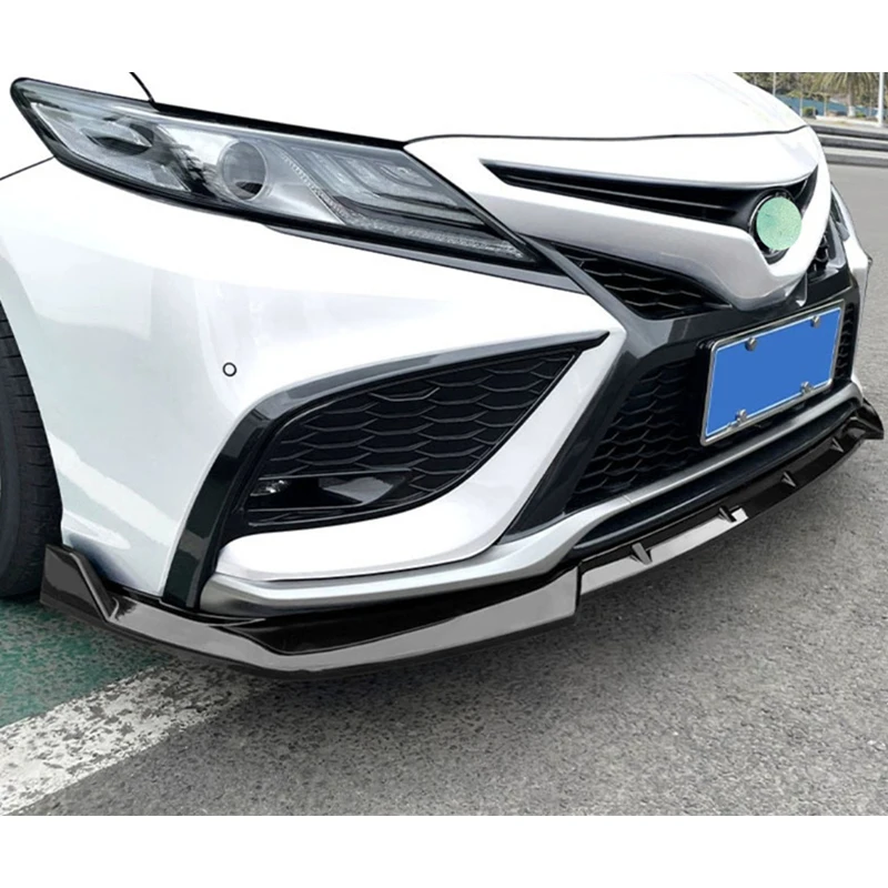 

For 3PCS Front Bumper Lips Diffuser NEW Toyota Camry Collision Avoidance Decorative Black Refit Accessories 2021 2022 2023