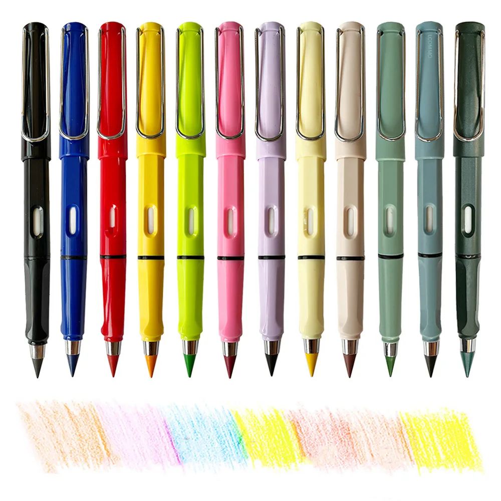 

Colored Eternal Pencils Set No Ink Unlimited Pencil for Kids Art Color Sketch Painting Tool New Technology School Stationery