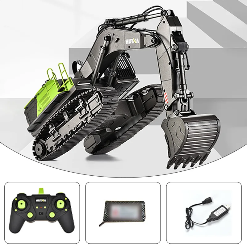 HUINA 1593 1/14 2.4G RC Excavator 593 22CH Rotation Alloy