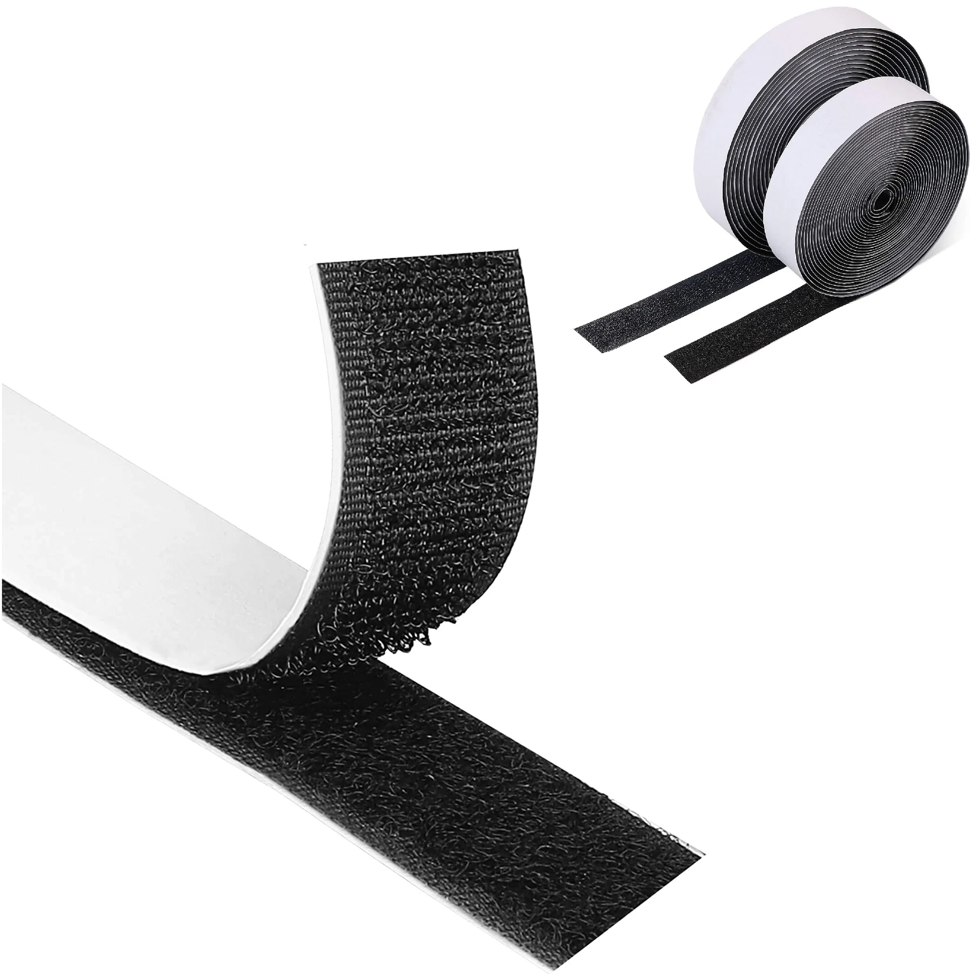 1Meter Hook and Loop Strips with Adhesive Strong Self Adhesive Fastener  Double-Side Mounting Tapes for