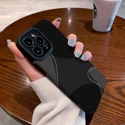 Black Square Silicone Phone Case - A32 5G (K)