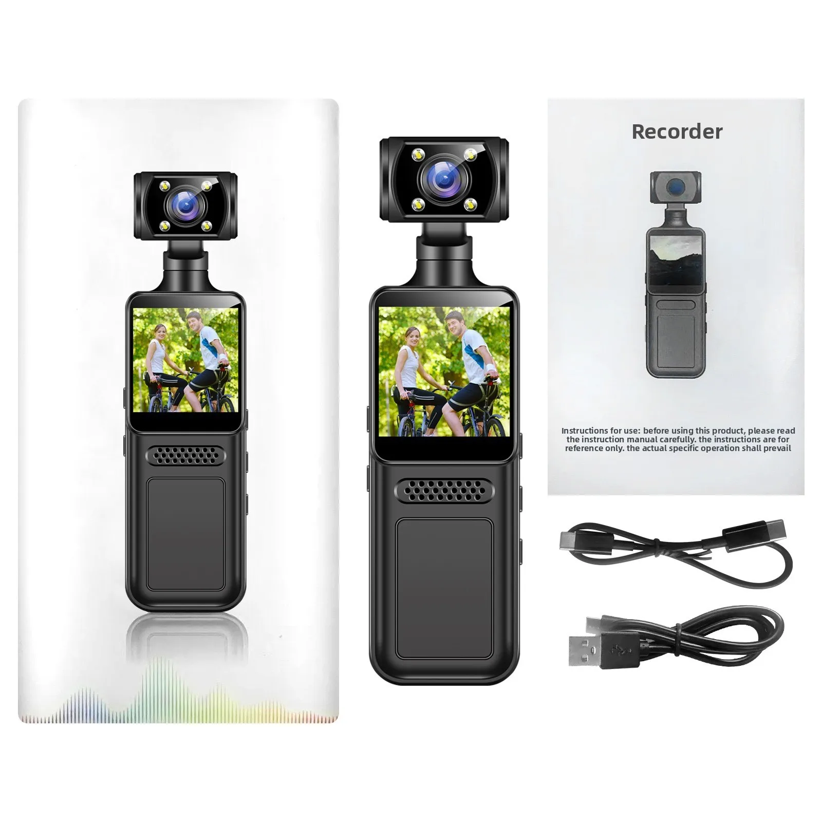 Portable 4k HD WiFi Body-Worn Camera for Outdoor Sports for Bike Action Adventures Cross-Border Travel Bicycle Driver Recorder 1