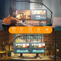 LED Desk Lamp with Clip, Multi-Angle Flexible 4-Segment 3-Light Source Office Desk Lamp, Table Lamp for Home Office Studio 2
