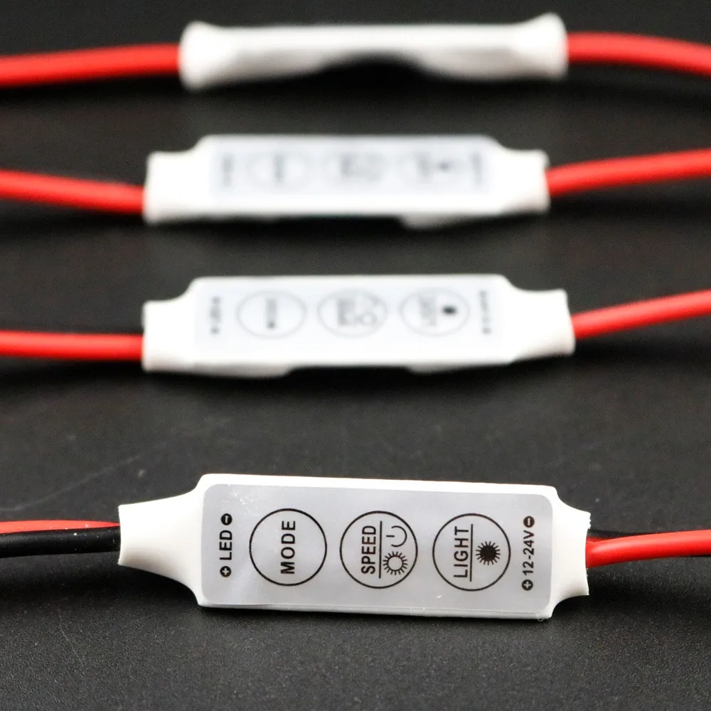 3 Keys Single Color Brightness Dimmer LED Controller for Strip Light Portable Lighting Accessories