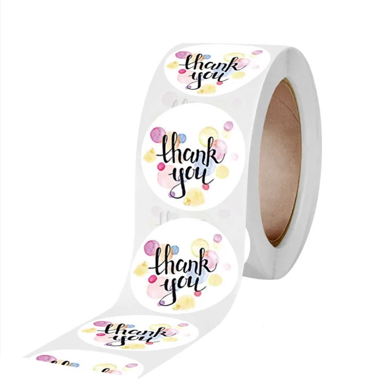 

5000Piece 1inch wholesale sealing sticker Thank you Heart Round stickers LOVE Envelope gift packaging DIY 25mm