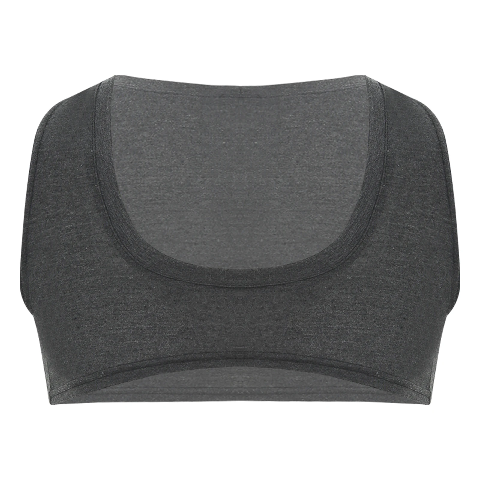 thumbnail image 1 of Camiseta sin mangas para hombre, camiseta sin mangas de Color sólido, chaleco Sexy con músculos que muestran el cuello redondo bajo, Top corto para club nocturno, culturismo y Fitness, 1 of 5