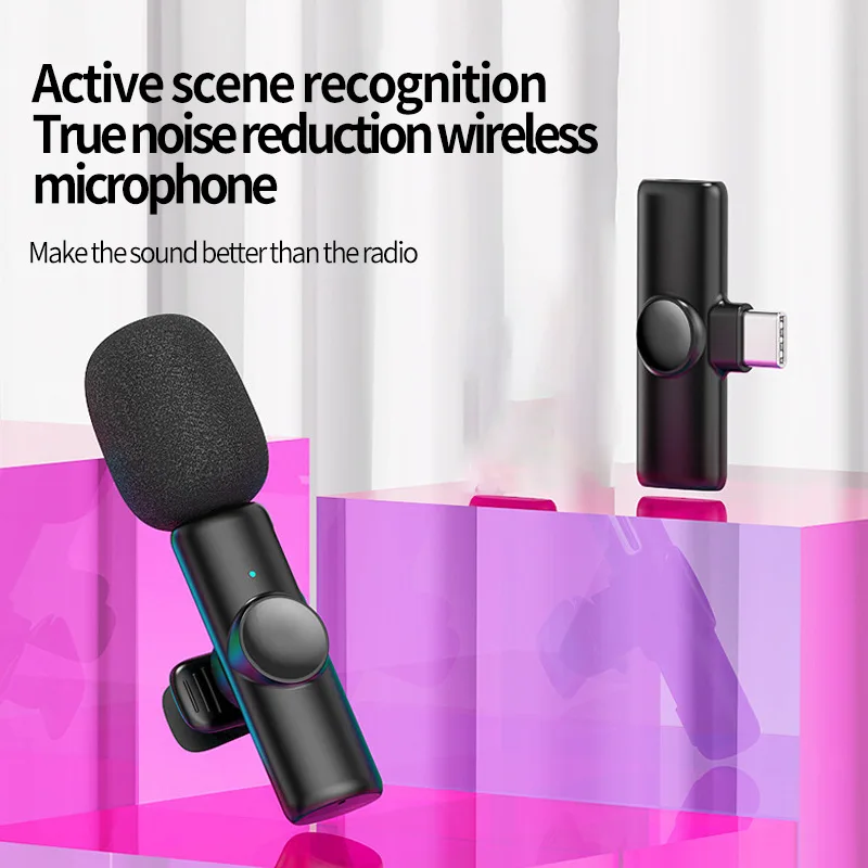 Wireless Collar Clip Microphone Noise Reduction Mobile Phone