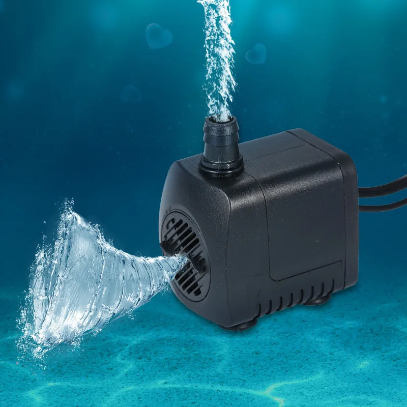 Aquarium Water Pump LED Light Submersible 800L/H Ultra-Quiet Pond Tank Pool Water Fountain AU Plug