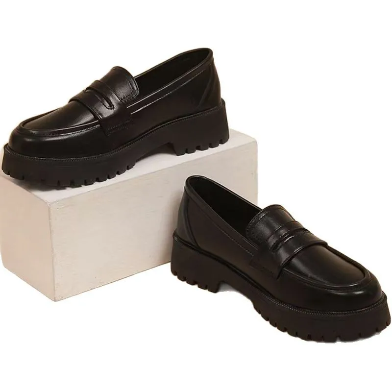 British Style Women's Oxford Shoes Soft Sole Black Genuine Leather Lace-Up Comfortable Work Shoes for Women Office Walking