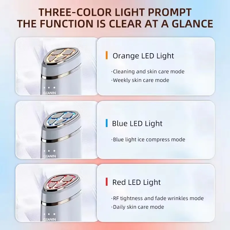 EMS Facial Massager High Frequency 6IN1 Face Lifting Microcurrents for Face and Eyes Tightening RF Beauty Health Face Care Tool