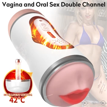 Automatic Heating Sucking Masturbation Cup Anal Vagina Real Pussy Sexual Toy Adult Products Powerful Male Masturbator Sex Toys 6