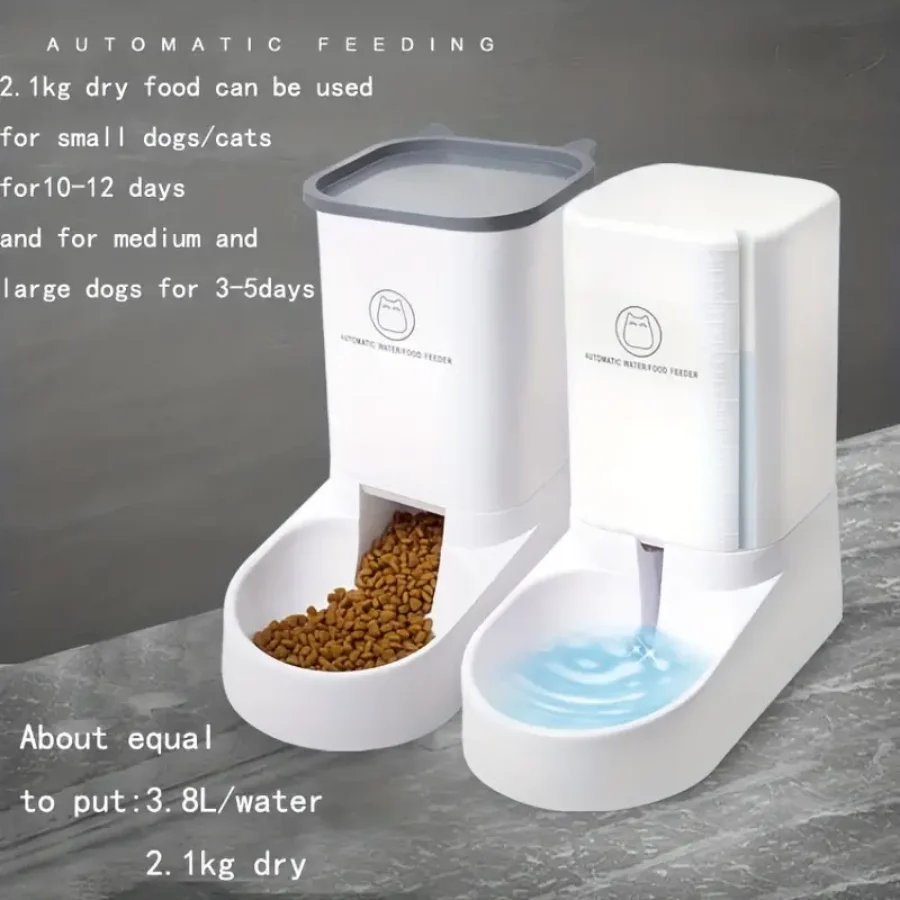 Automatic Pet Feeder with Large Bowl & Water Dispenser 1