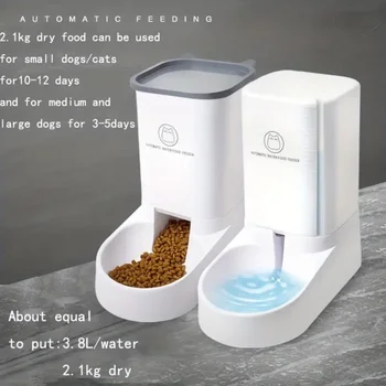 Automatic Pet Feeder with Large Bowl & Water Dispenser 1