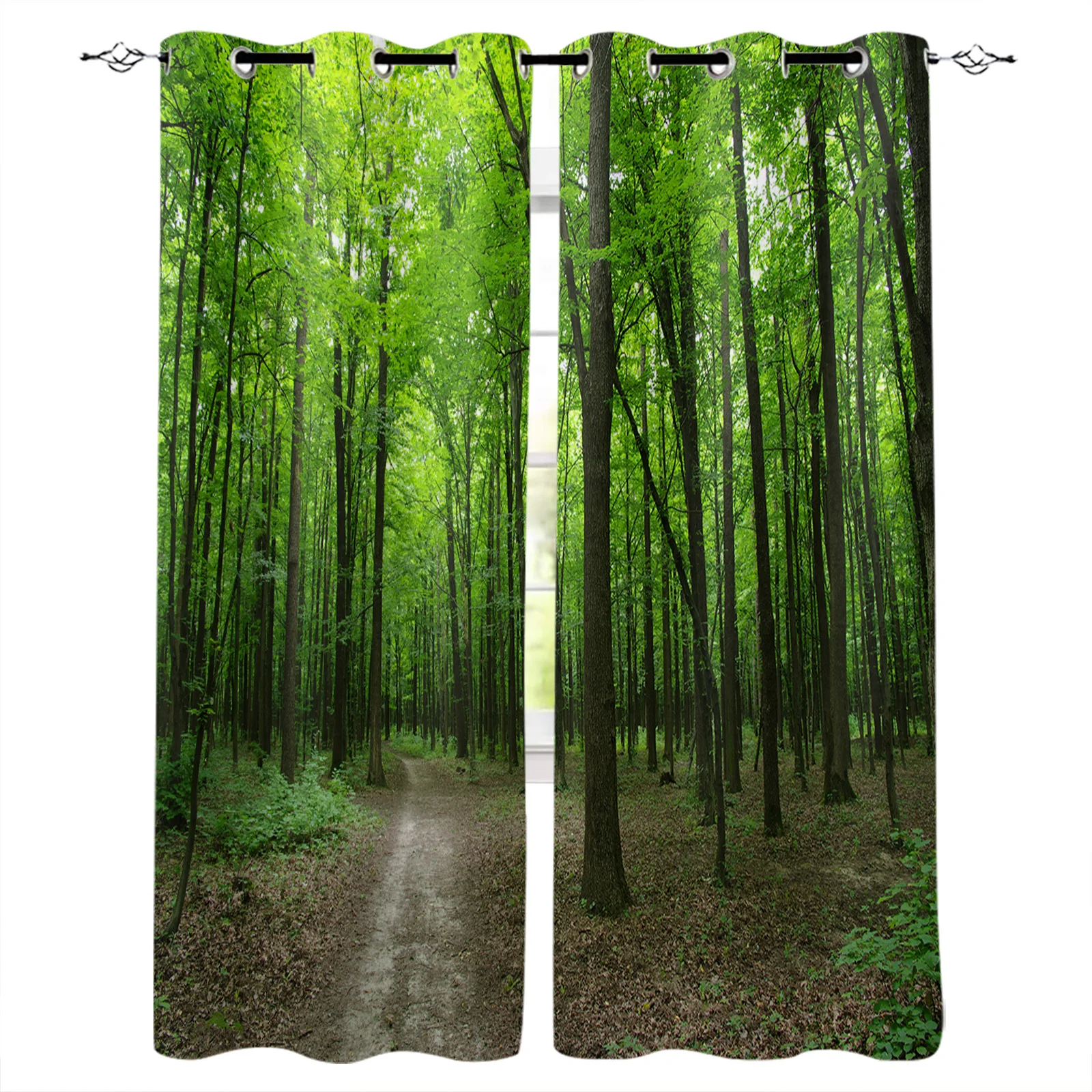 

Green Forest Nature Blackout Curtains Window Curtains For Bedroom Living Room Decor Window Treatments