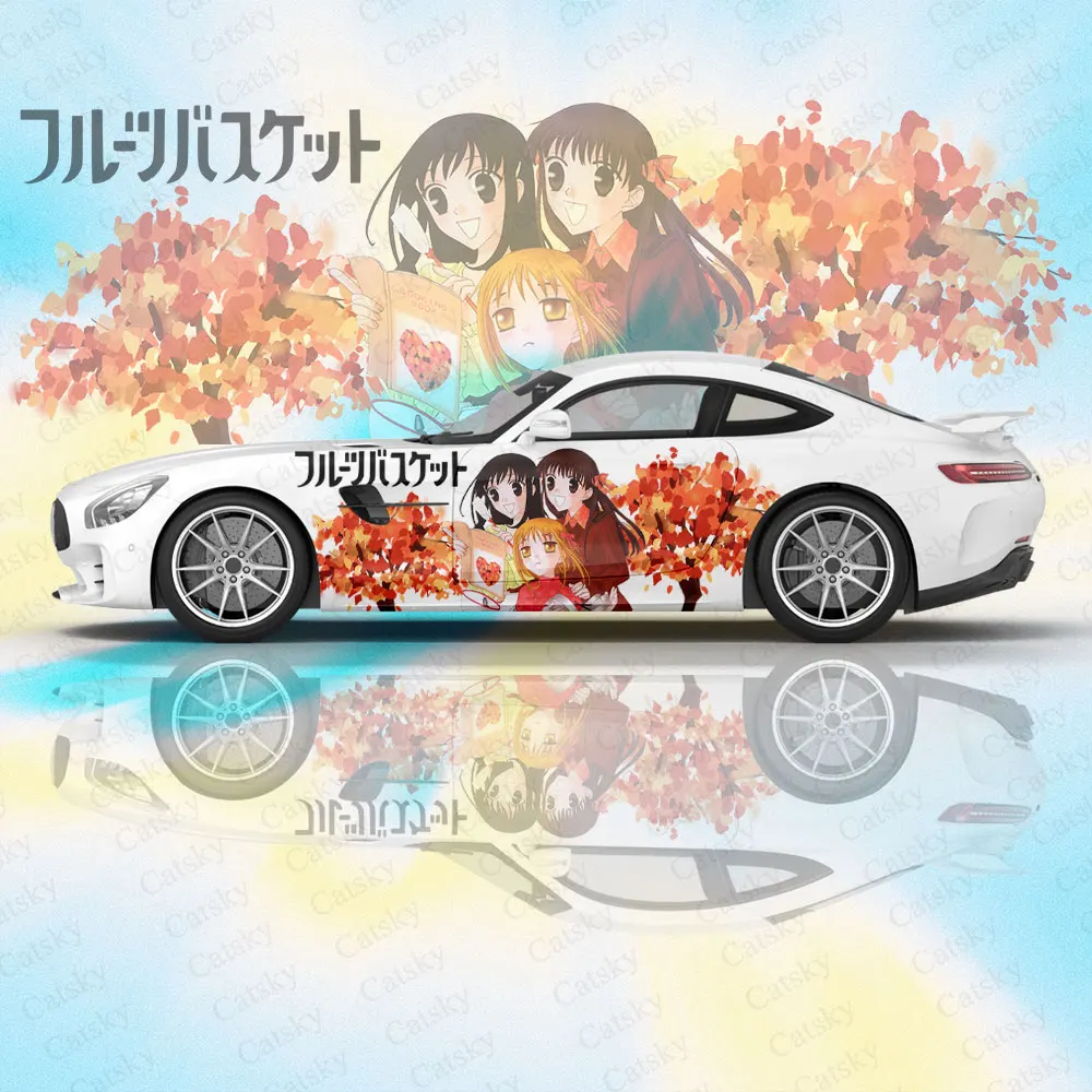 

anime Fruits Basket Car Stickers Custom Vinyl Side Graphics Modified Racing Car Accessories Package Car Decals Stickers