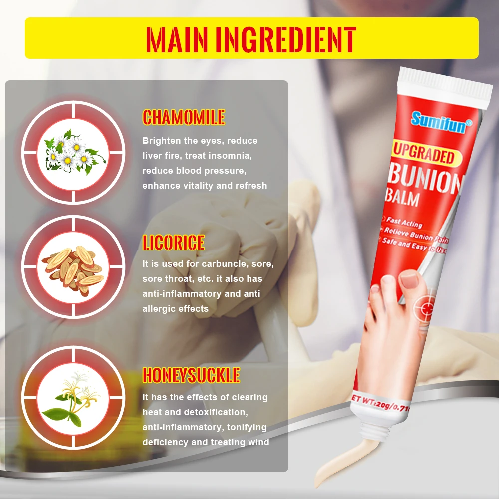 Pain Relief Cream Bunion Balm Gout Treatment 20g/pc
