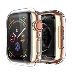 Premium TPU Protective Apple Watch Case with Screen Protector and Band Accessories - 41mm series 9 - 8 - 7 (Transparent 1)