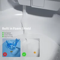 Smart Toilet, Built in Tank and Pump-assist, Off-seat Auto Flushing, Heated Seat, Warm Water and Dryer, Modern Bidet Toilet with 2