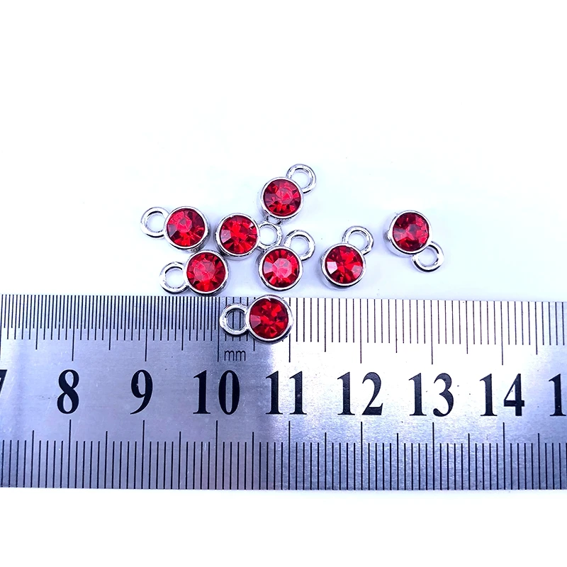 72 sztuk kolorowe 10*7mm Birthstone kryształ Birthstone Charms pływające amulety dla Handmade biżuteria na urodziny Diy akcesoria C004