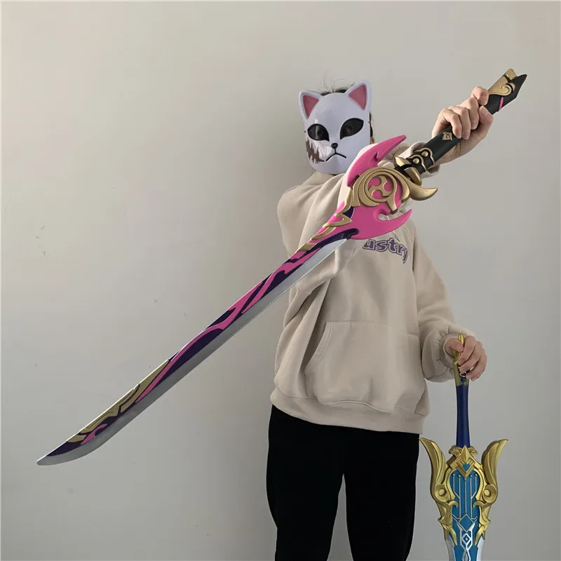 Genshin衝撃剣100/80センチメートル火災神の剣diluc剣スカイ剣コスプレ