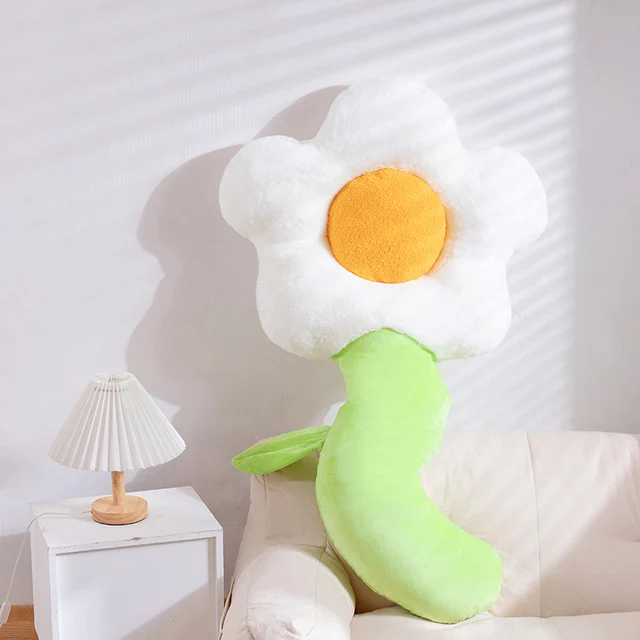 Sun flower egg yolk plant plush stuffed toys large pillow girlfriend sleeping companion fabric comfortable soft birthday gifts