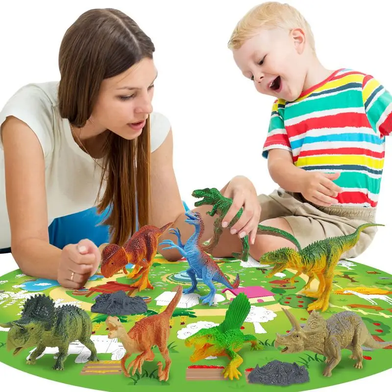 

Dinosaur Toy Set Educational Realistic Dinosaur Playset Realistic Dinosaur Play Set For Boys Create A Dino World For Children