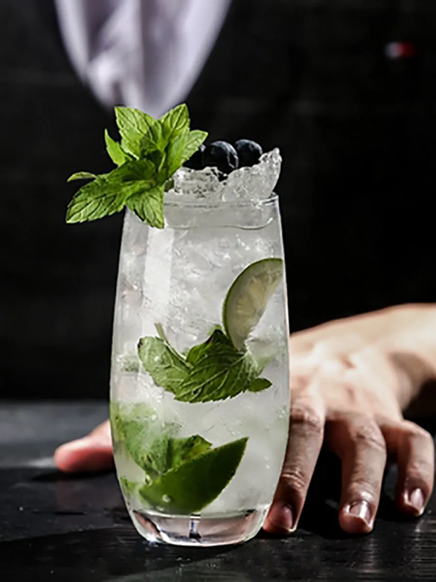 Crystal Highball Glass for Water, Juice, Beer, Cocktail Tumbler, Drinking Glasses, Lead Free, Barware