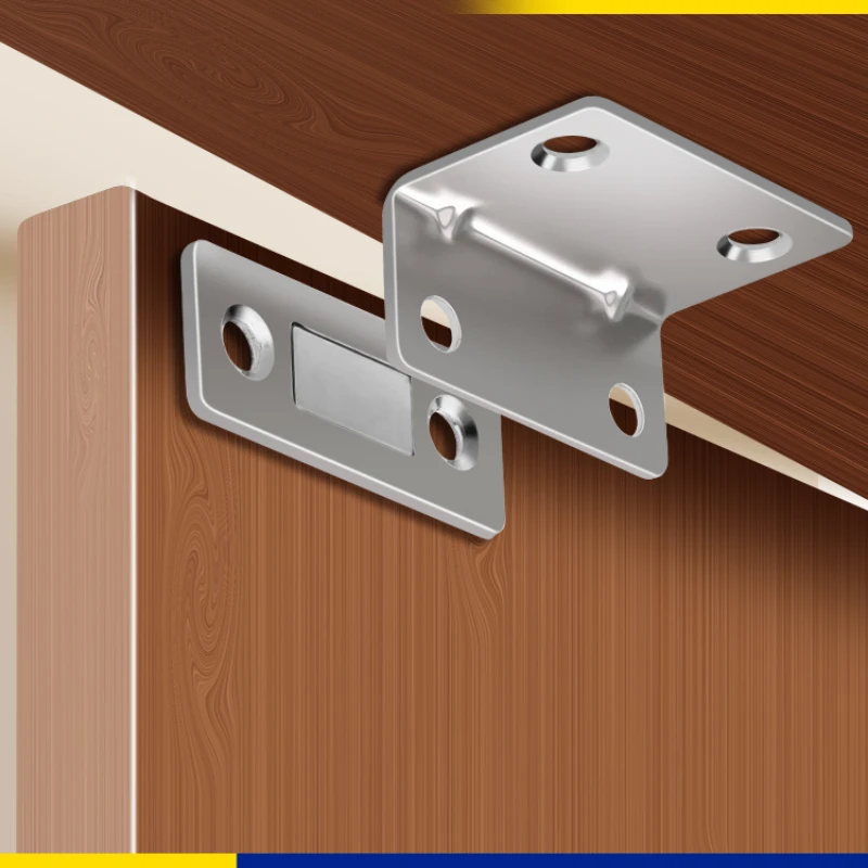 Magnetic Door Stop-No Drill Push-Pull Closure Solution Strong Magnetic Door Adhesive Strip Perfect Closer Gadget