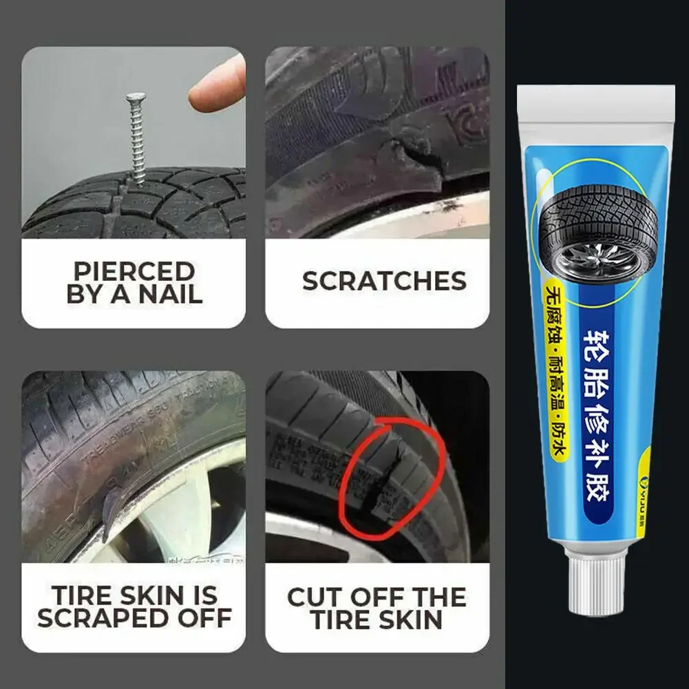 Black Rubber Tire Repair Glue Liquid for Car Maintenance