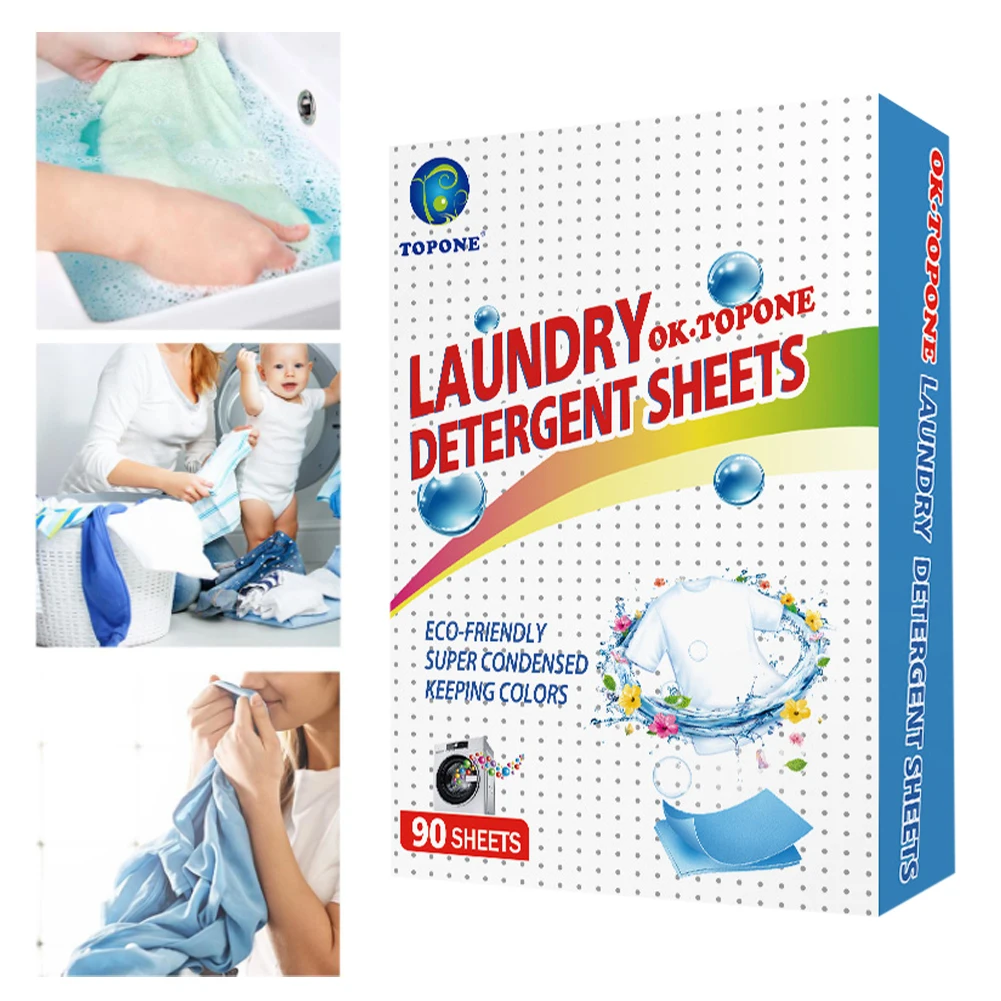 90 Sheets Laundry Detergent Natural Laundry Tablets Home Cleaning