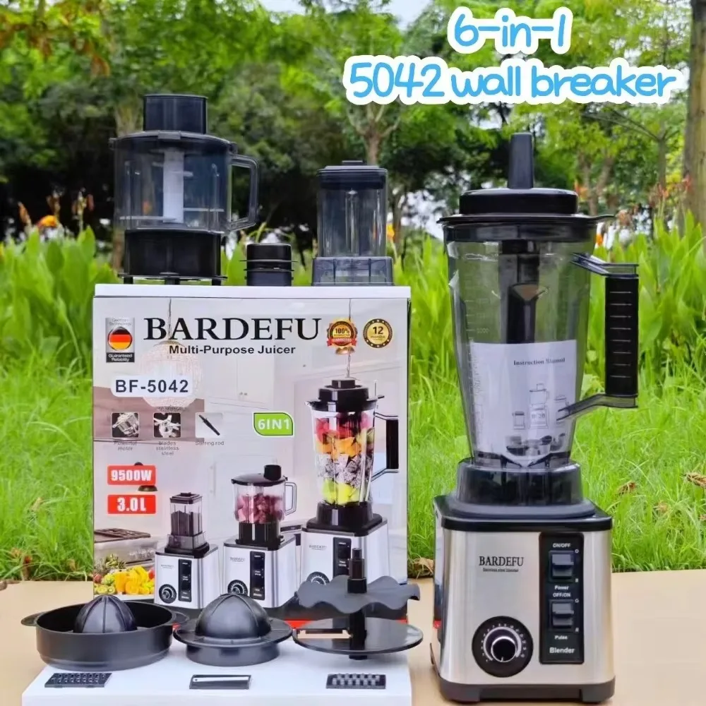 Adea220v- 3L 6 in 1 블렌더 스테인리스 스틸 대용량 야채 절단 및 얼음 분쇄기 샐러드 그라인더 고기 분쇄기 주스 제조기