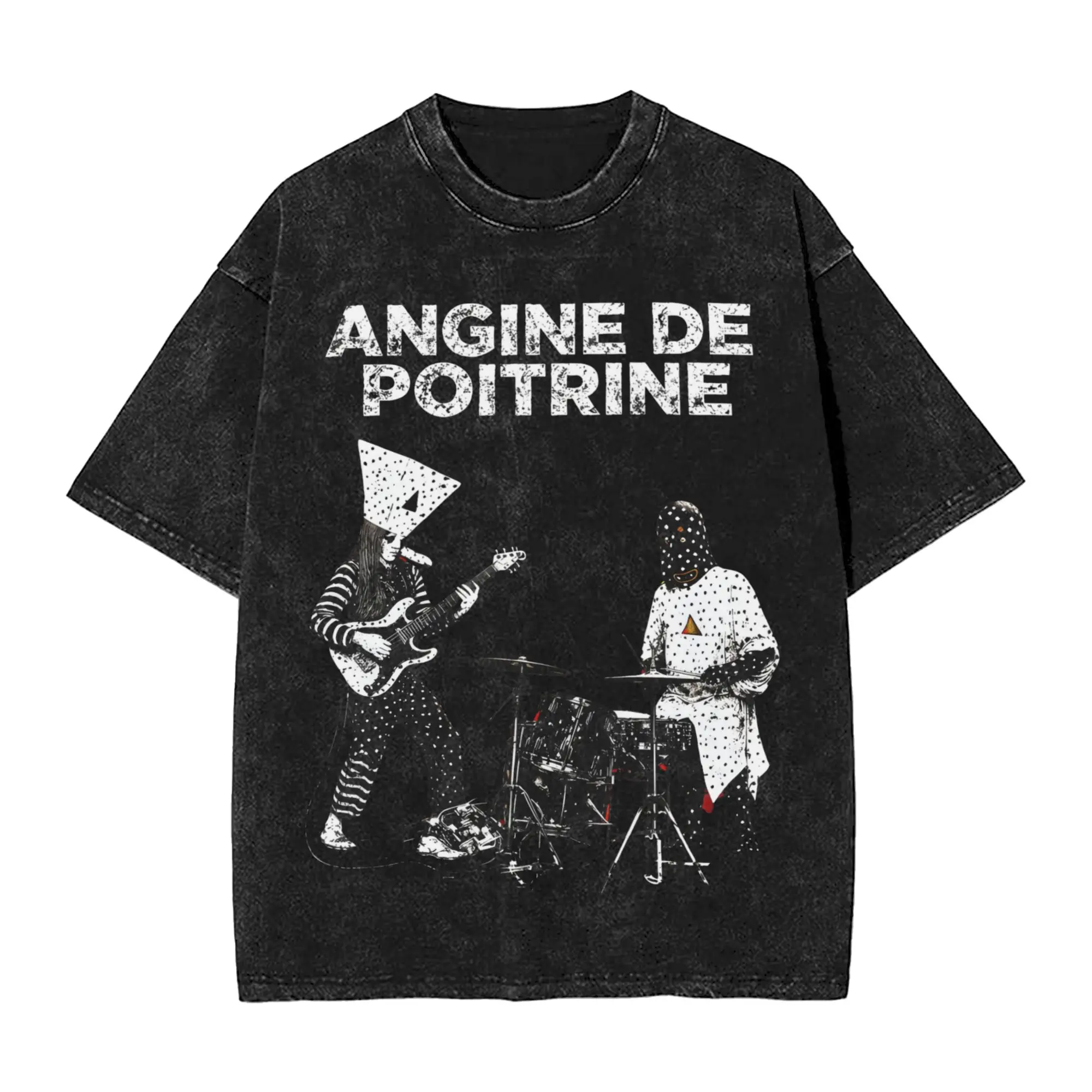 Angine De Poitrine Musik-T-Shirt, trendige T-Shirts, kurzärmelige Streetwear-Tops, Sommer, lässig, Rundhalsausschnitt, Übergrößen-Kleidung