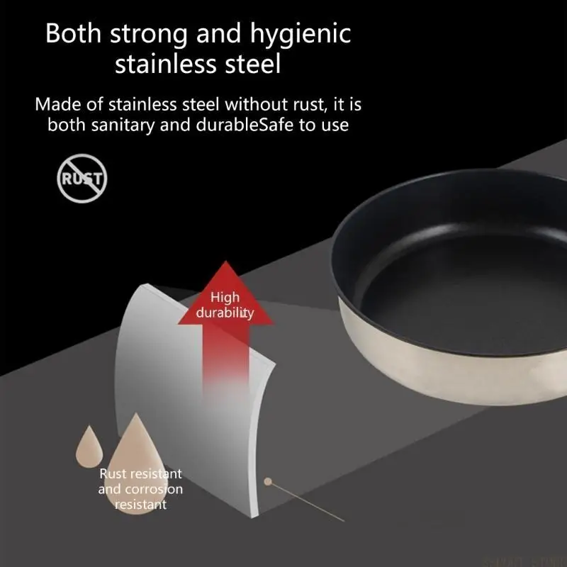 U2JB 비 스틱 프라이팬 유도 프라이팬 Nonstick 오믈렛 프라이팬 계란 프라이팬 캠프 팬 요리사 프라이팬 핸들