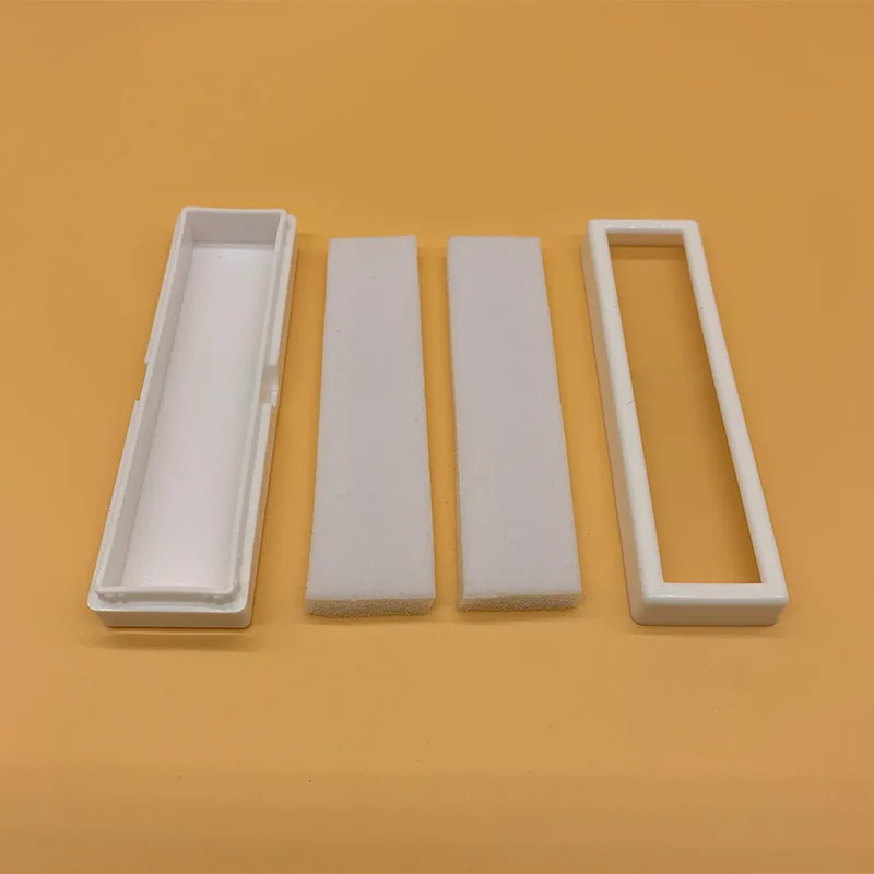Diamond Box 10Pcs Transparent Cover Long Strip Gem Box Memory Mat White Black Acrylic Display Case Gemstone Packaging Organizer